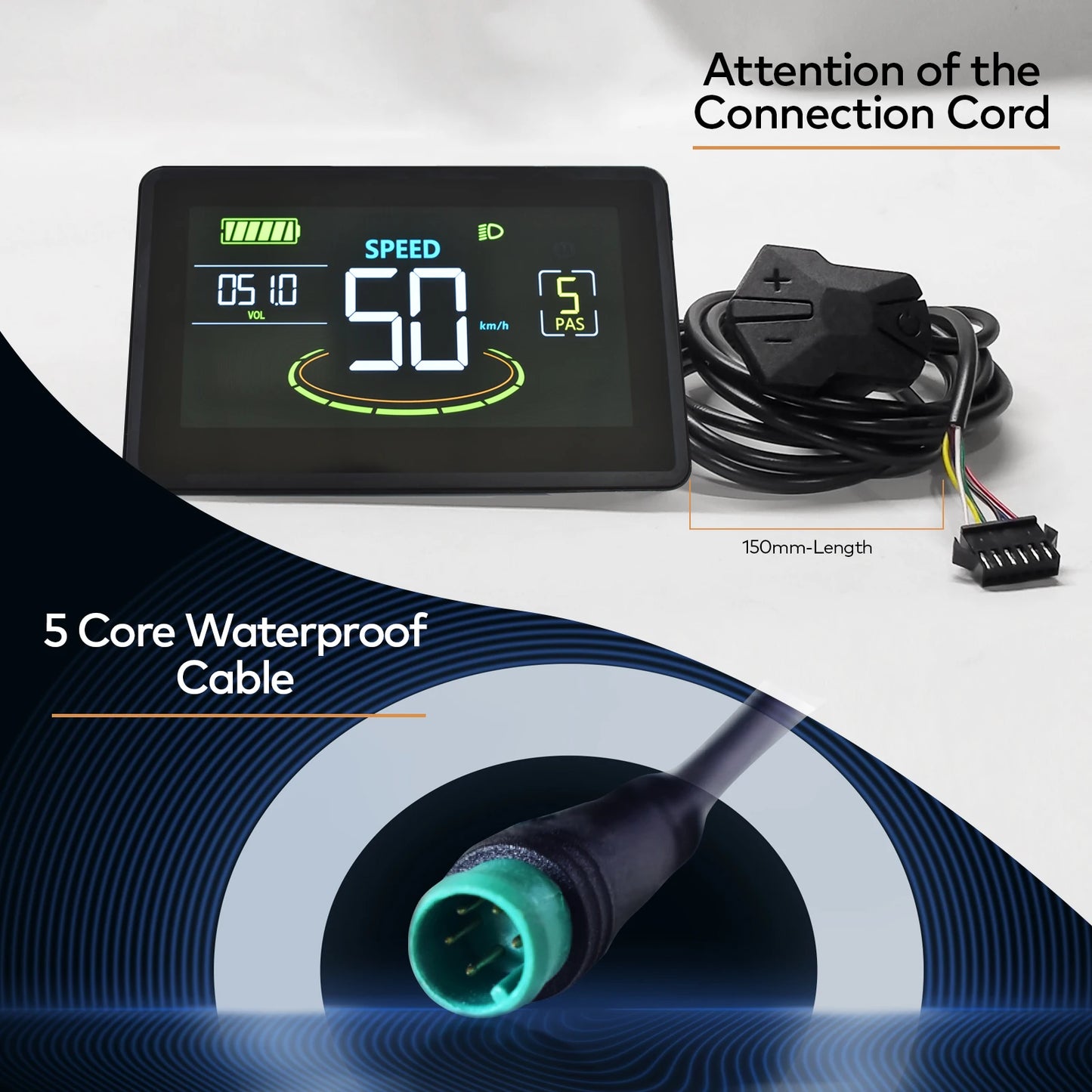 [Haytrix-US] Electric Scooter Bike Computer Scooter Accessories Bicycle Display Lcd Screen Bike Bicycle Speedometer