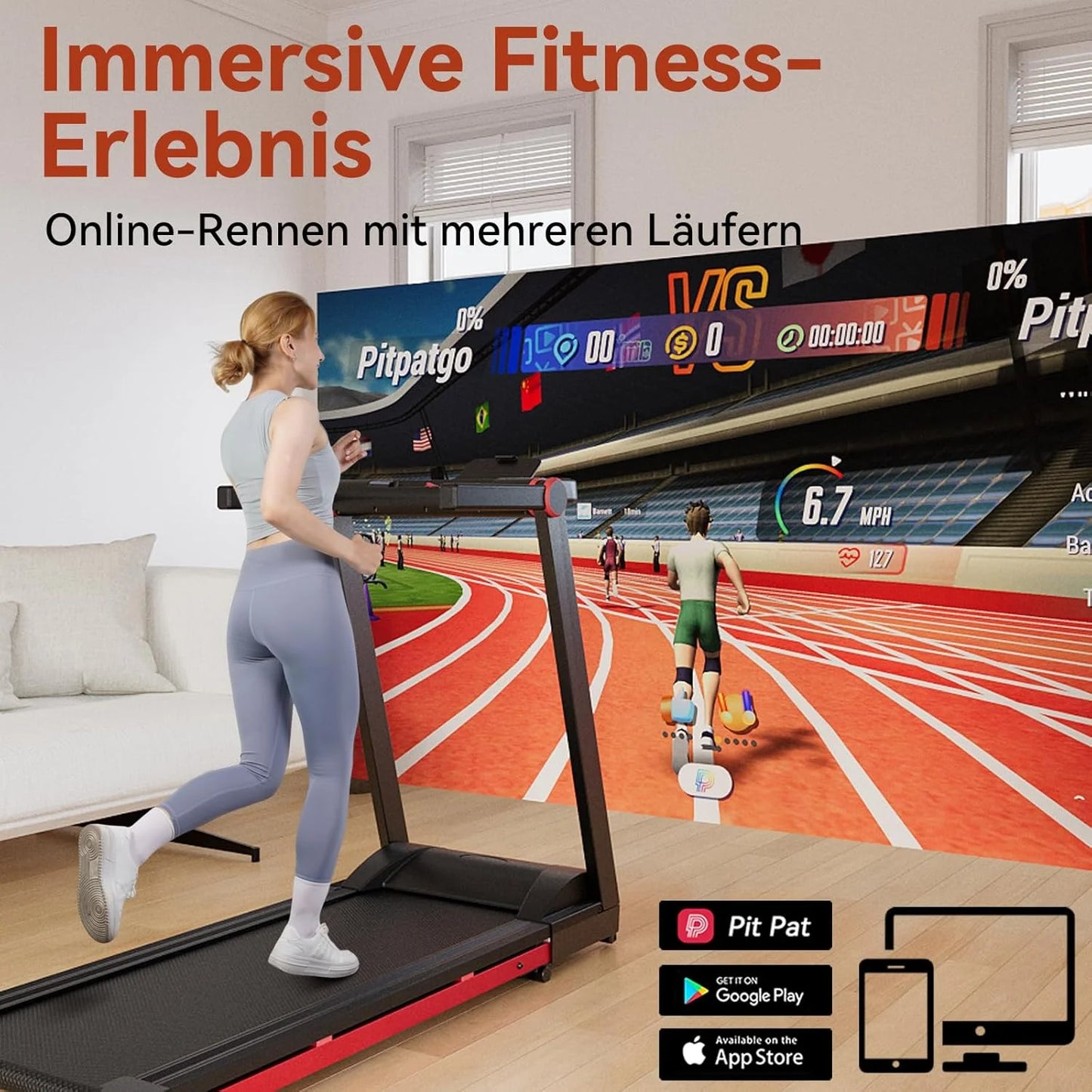 3.5HP Foldable Treadmill 350lbs Adjustable 6% Incline Walkingpad for Home/Office LCD APP Data Treadmills 10MPH Exercise Machine