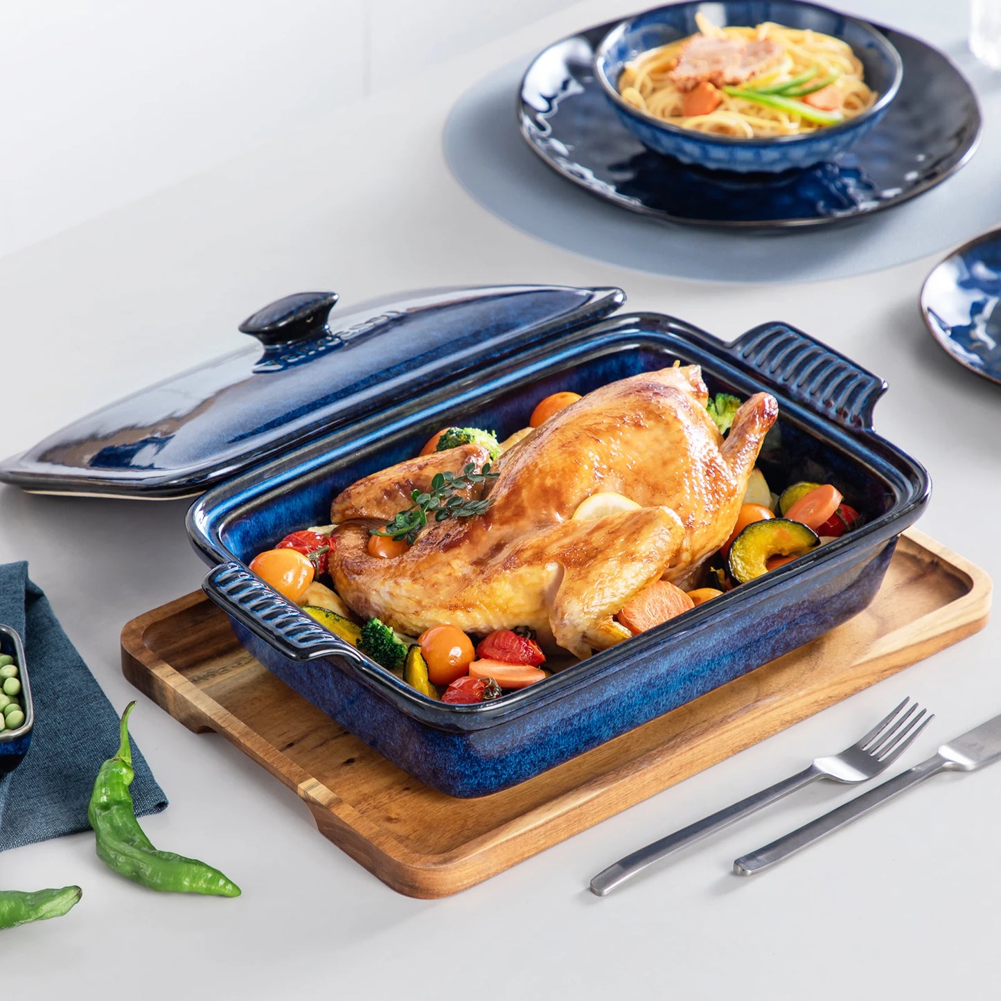 Casserole Dish Porcelain Bakeware Lasagna Pan For Oven Use