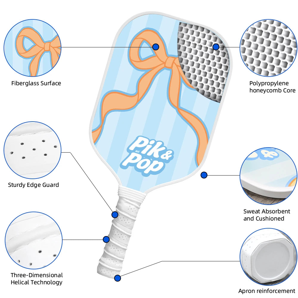 Pickleball Paddles Set of 2, USAPA Approved Pickleball Rackets with 4 Balls & Carry Bag for Adults & Youth, Indoor & Outdoor Pla