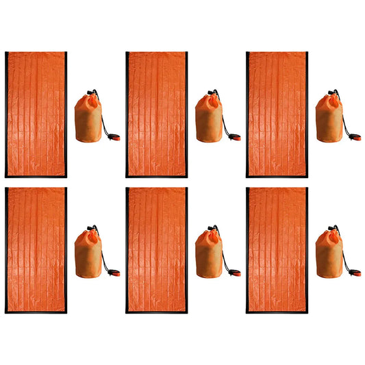 Survival Sleeping Bag Thermal Bivy Sack Portable Thermal Sleeping Bag Survival Gear for Camping Hiking Outdoor Adventure