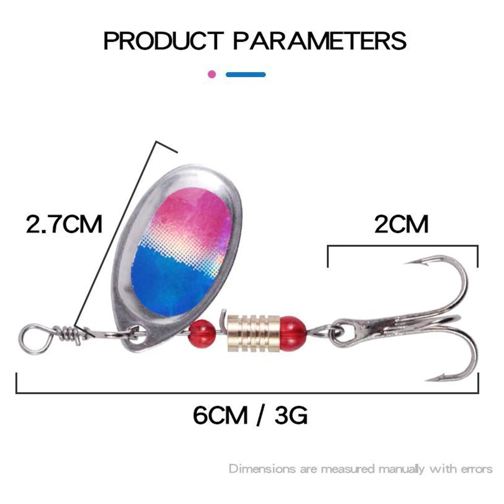 MOJOYCE Metal Spoon Spinner Fishing Lure With Crankbait Style