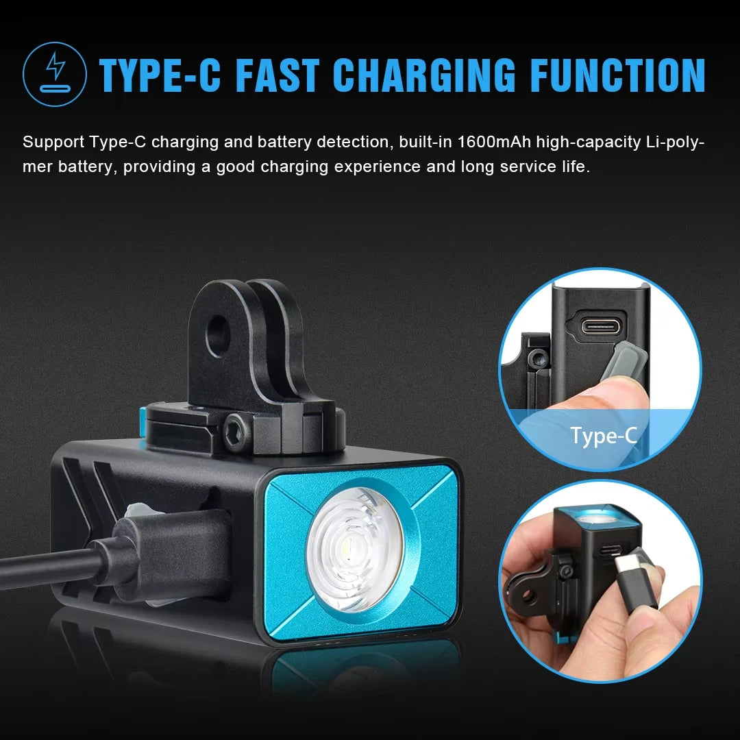 TrustFire-Rechargeable Bicycle Front Flashlight D2R Bike Light Compact Bike Lamp 1600mAh Battery 450LM