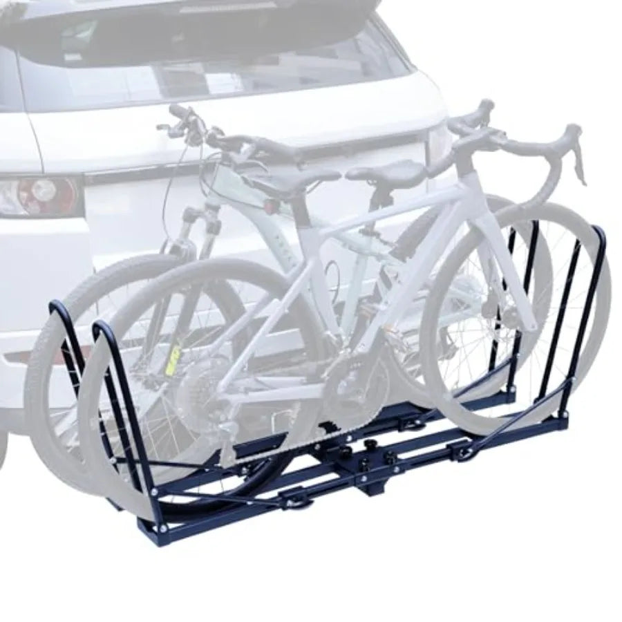 Hitch Mount Bike Rack for 2 Bikes Folding Bicycle Carrier for Car SUV with ToolFree Installation Compatible with 2 Receivers Co