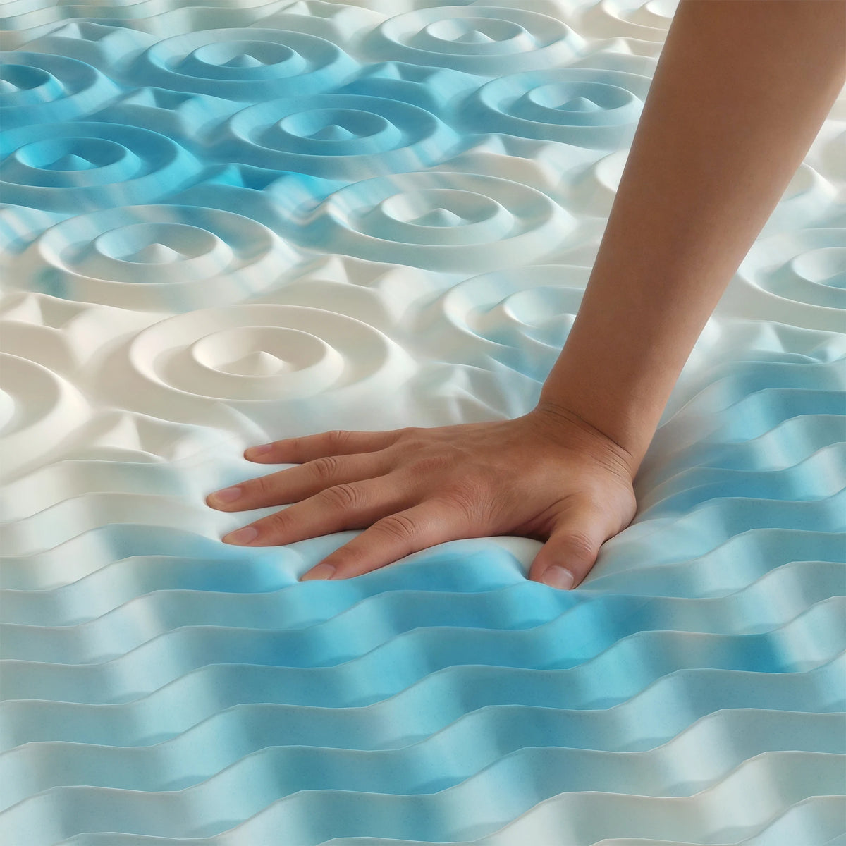JHK Gel Memory Foam Mattress Topper For Pressure Relief