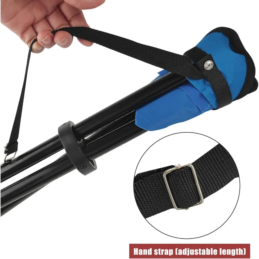 Portable Outdoor Folding Camping Stool for Travel Fishing Hiking Gardening and Beach Use with 14 Height and Up to 300 lbs Weigh