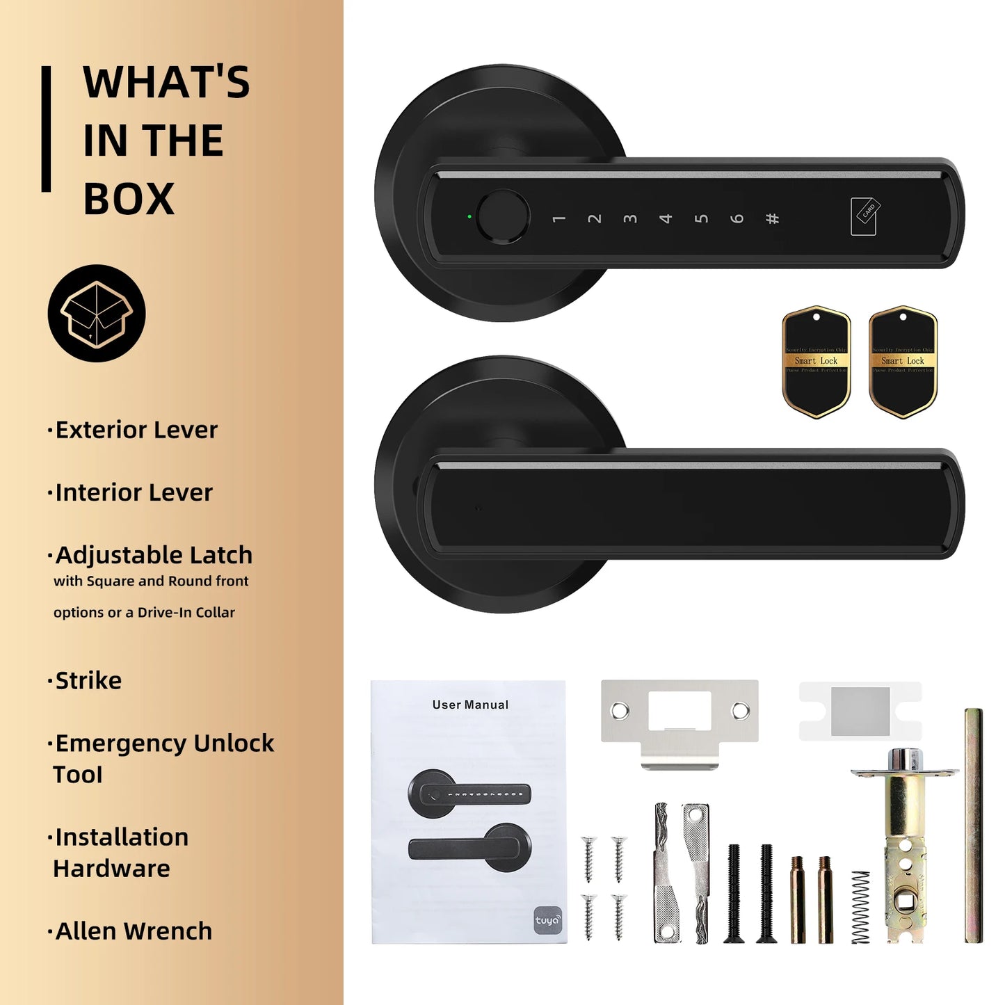 Viladepot Smart Door Lock Aluminium Alloy Biometric Fingerprint