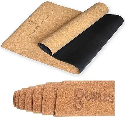 Thick and Durable Cork Yoga Mat for Sweat-Resistant Home Workouts and Exercise Sessions