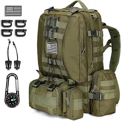 Large Military Tactical Backpack for Men, 40-50L Backpacks for Women, Bug out Bag Army 3 Days Pack Bags Rucksack with Molle Syst
