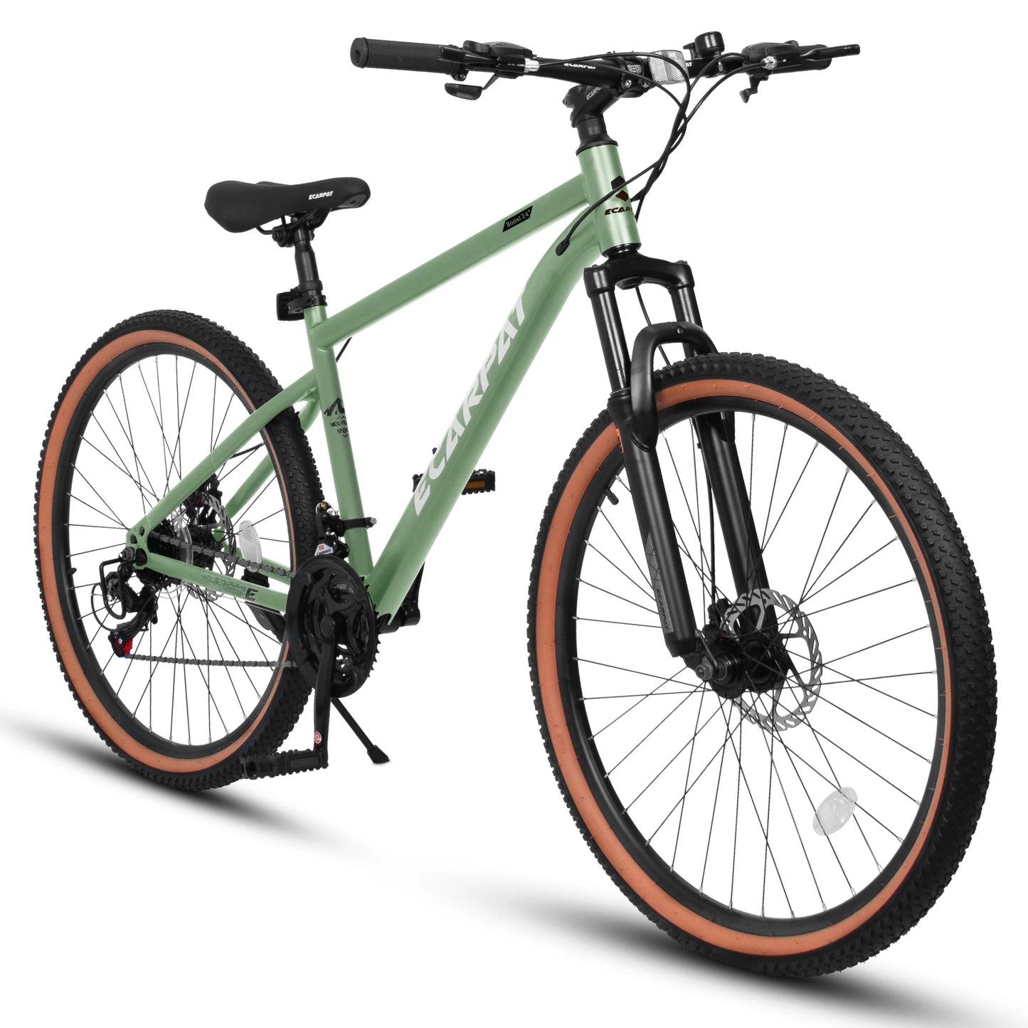 Ecarpat Mountain Bike 27.5 Inch Wheel, 21-Speed 17.5" Steel Frame, Mens Womens Trail Commuter City Mountain Bikes Bicycle Disc