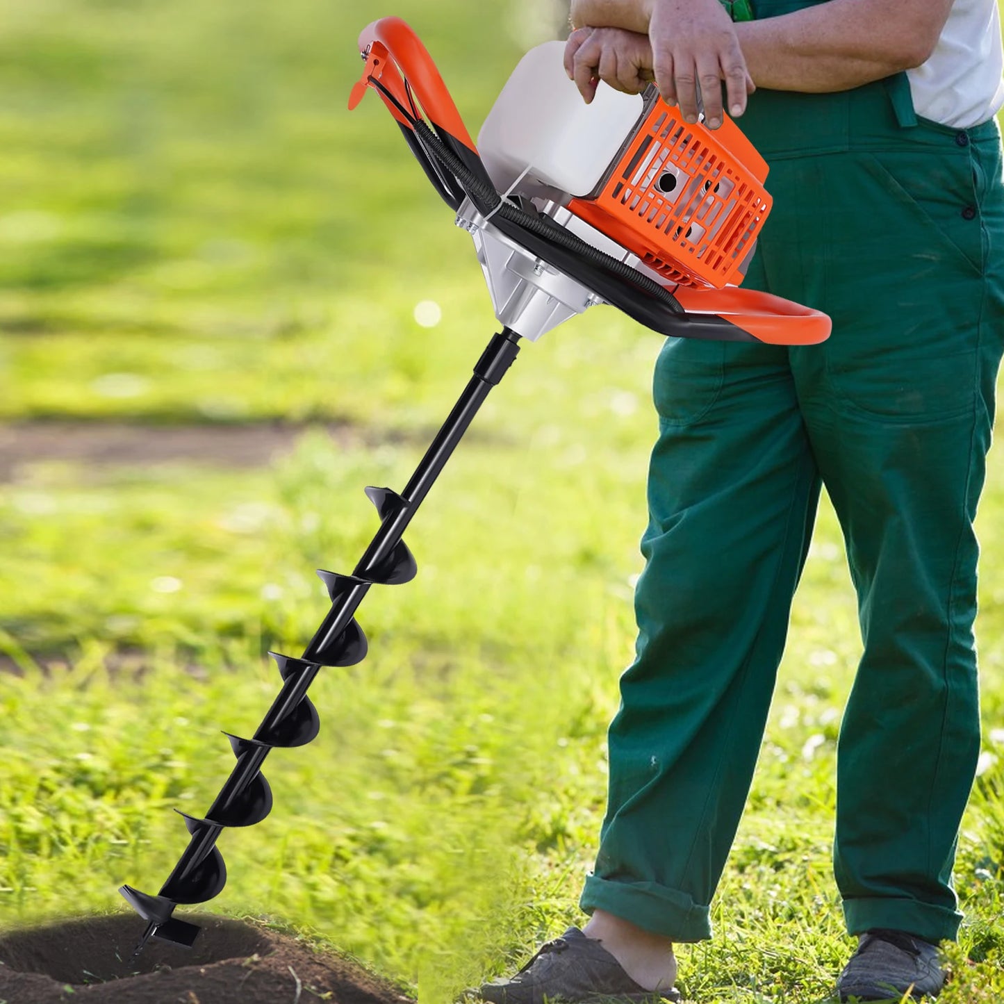 52CC/71CC Gas Powered Post Hole Digger Earth Auger Digging Machine Fence Ground Drill Set