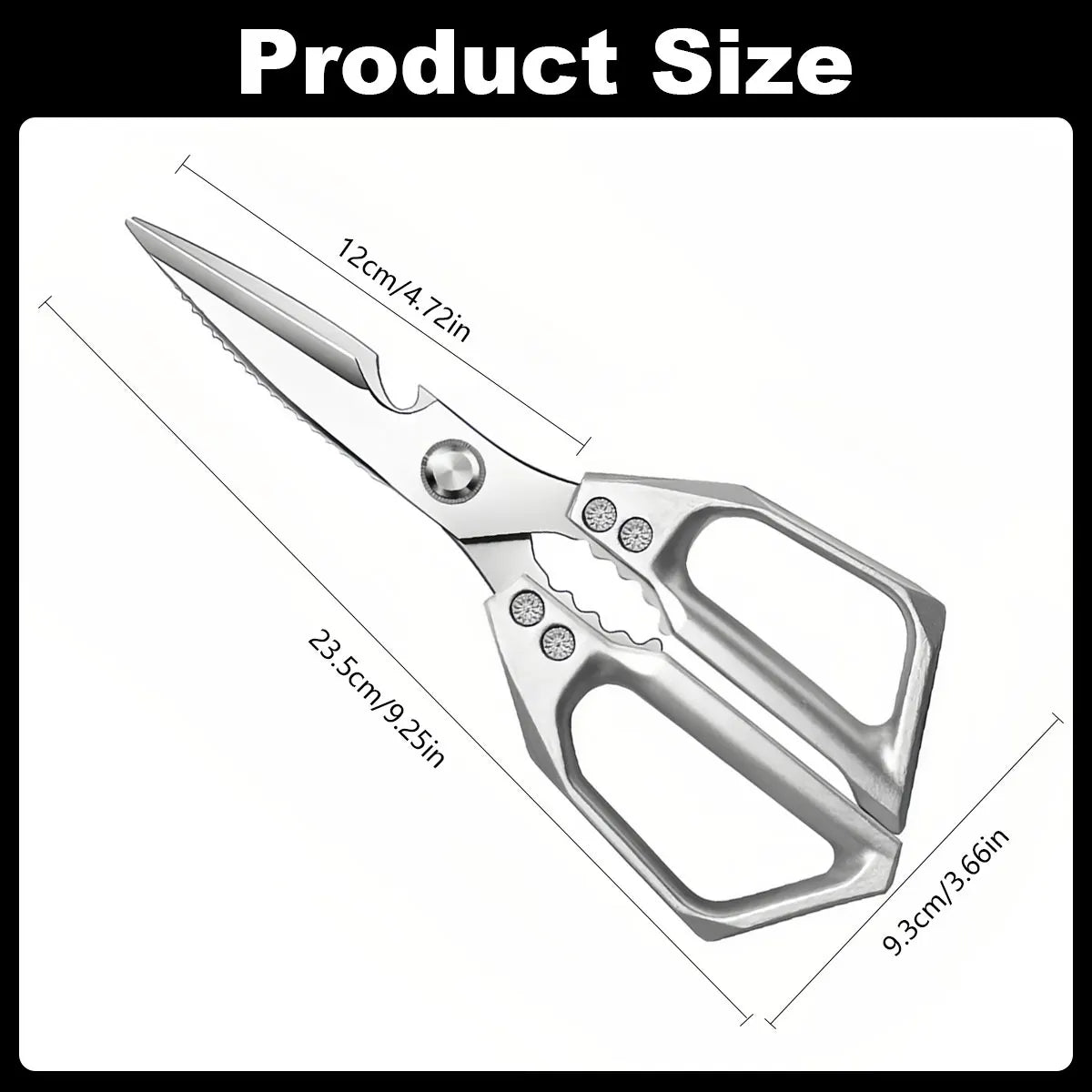 NONED Stainless Steel Kitchen Scissors Multifunctional Food Shears