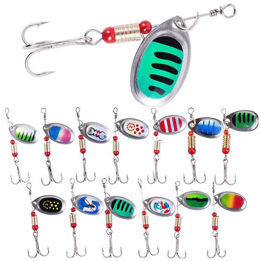 MOJOYCE Metal Spoon Spinner Fishing Lure With Crankbait Style