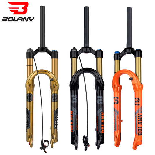 BOLANY Bike Air Fork 27.5/29inch 120mm Travel Oil Air Suspension Lightweight Magnesium Alloy Quick Release Bicycle Fork