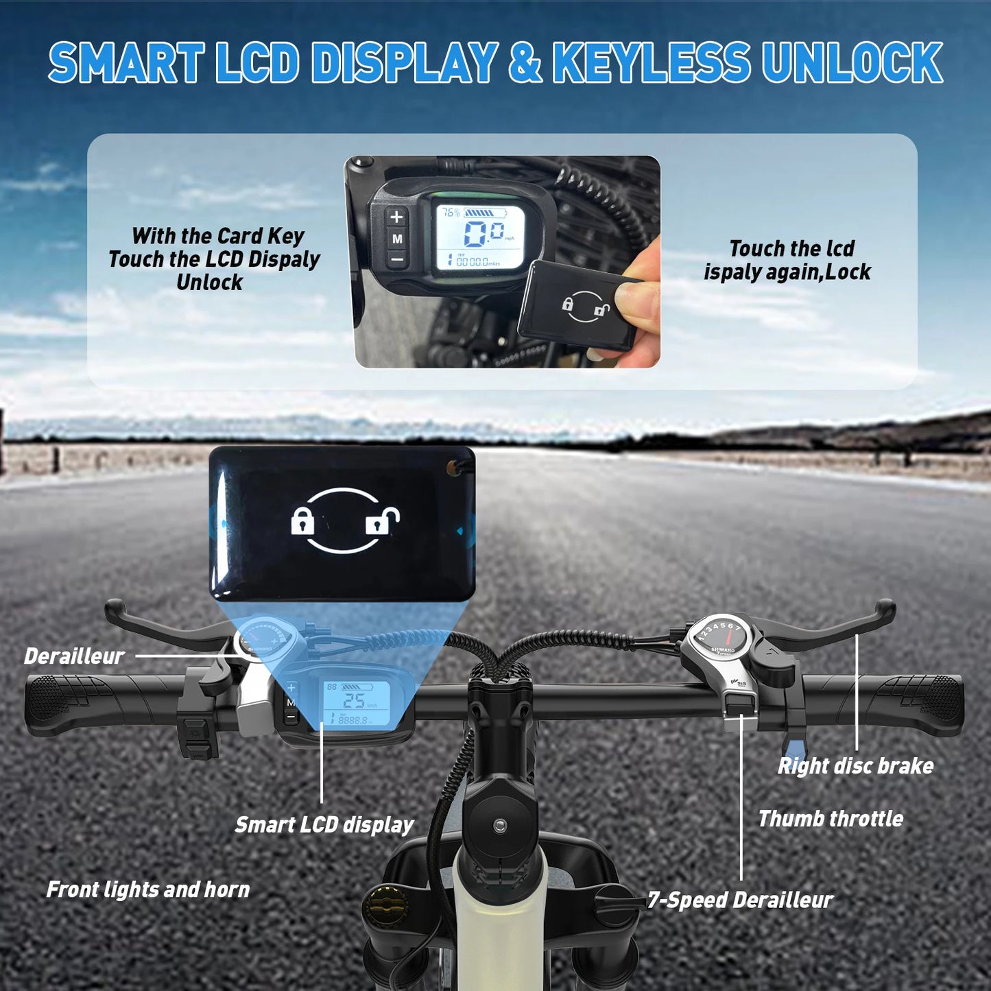 24" Electric Motorcycles Mountain E Bike for Adults, 650W Peak Motor Ebike 25Mph 35Miles 13.5AH Adults Electric Bicycle