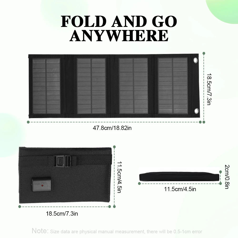 Foldable Solar Panel 40W Portable Solar Panels Charger USB 5V DC Full Time Power Solar Panel Mobile Power Supply