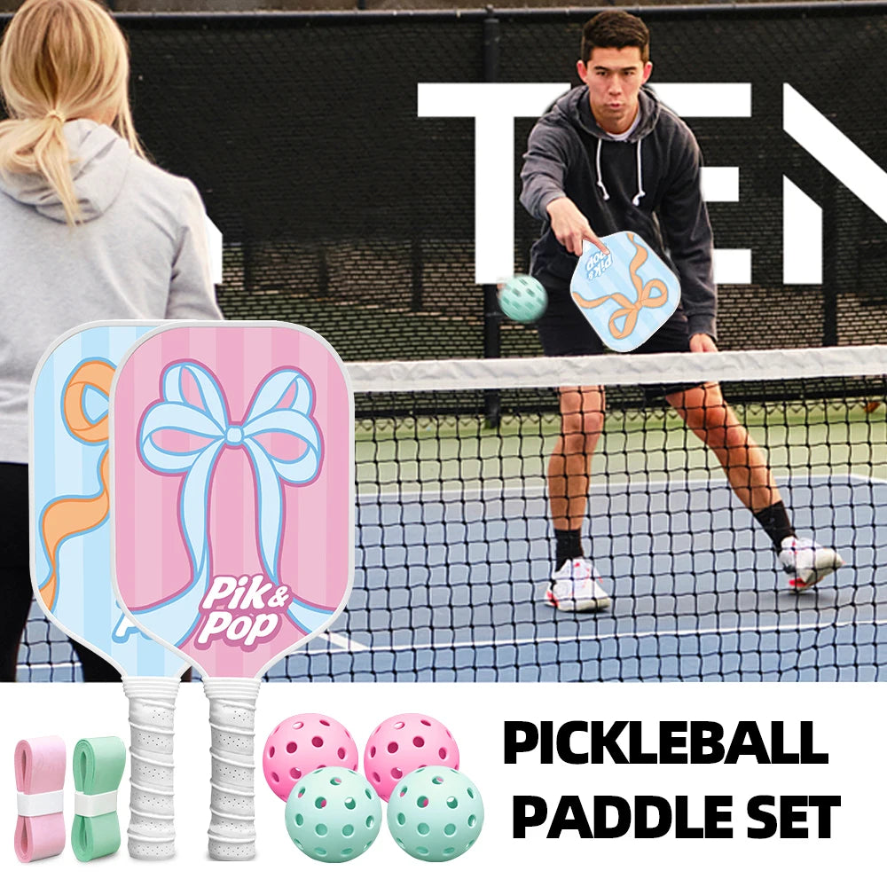 Pickleball Paddles Set of 2, USAPA Approved Pickleball Rackets with 4 Balls & Carry Bag for Adults & Youth, Indoor & Outdoor Pla