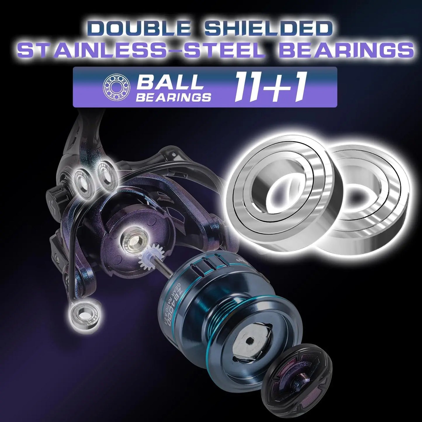 Spinning Rod And Reel Combo Lightweight Carbon Fiber Construction