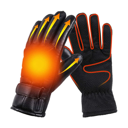 USB Winter Electric Warming Gloves Soft Thermal Heated Gloves Hand Warmers Winter Outdoor Warm Gloves for Fishing Riding Cycling