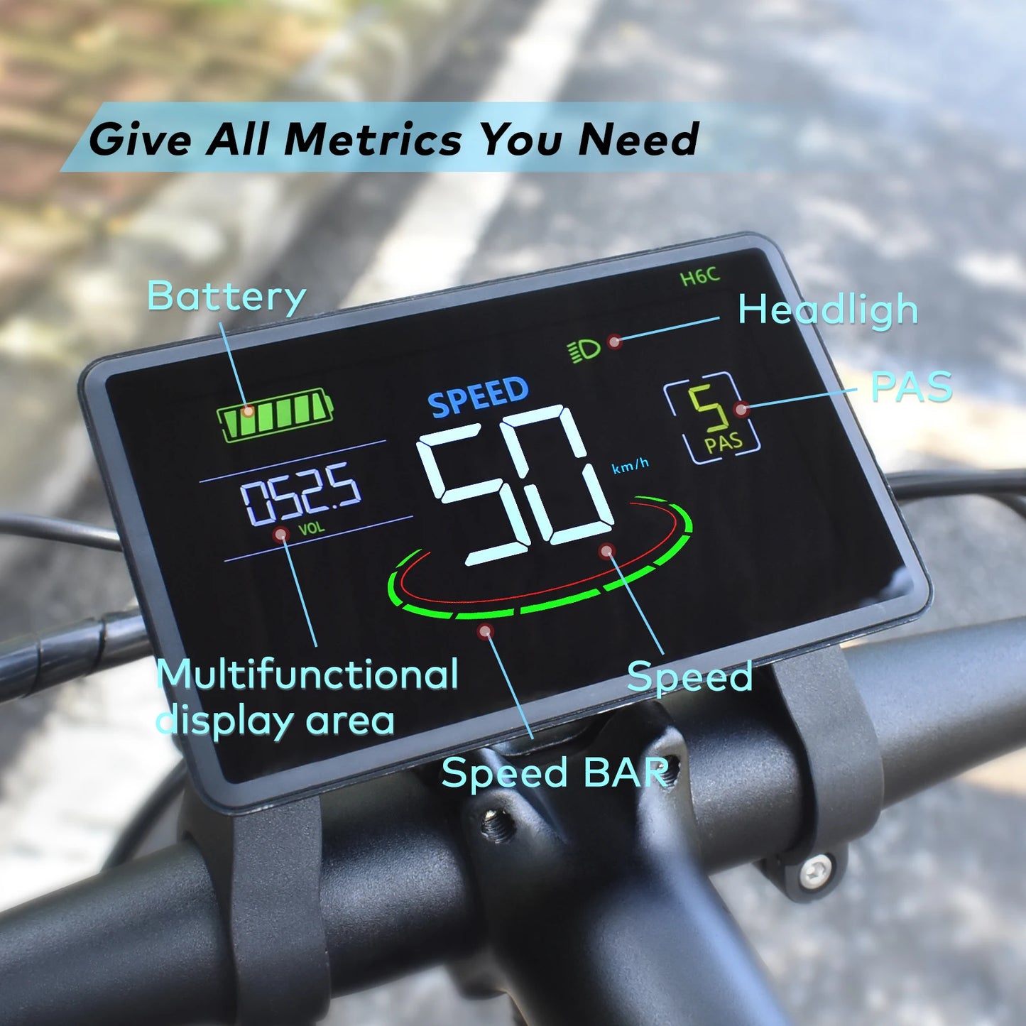 [Haytrix-US] Electric Scooter Bike Computer Scooter Accessories Bicycle Display Lcd Screen Bike Bicycle Speedometer