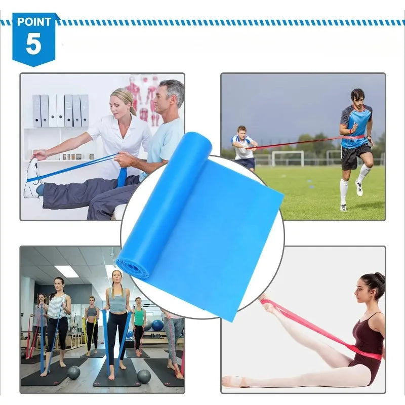 Elastic Fitness Bands  Resistance Bands Elastic Fitness Tapes Yoga Pilates Crossfit Stretching Muscular Work Out Equipment