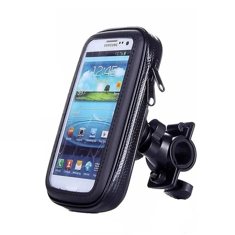 Motorcycle Phone Holder Support Moto Bicycle Waterproof Case Handlebar Stand Case Mount Waterproof Scooter Motorbike Phone Bag