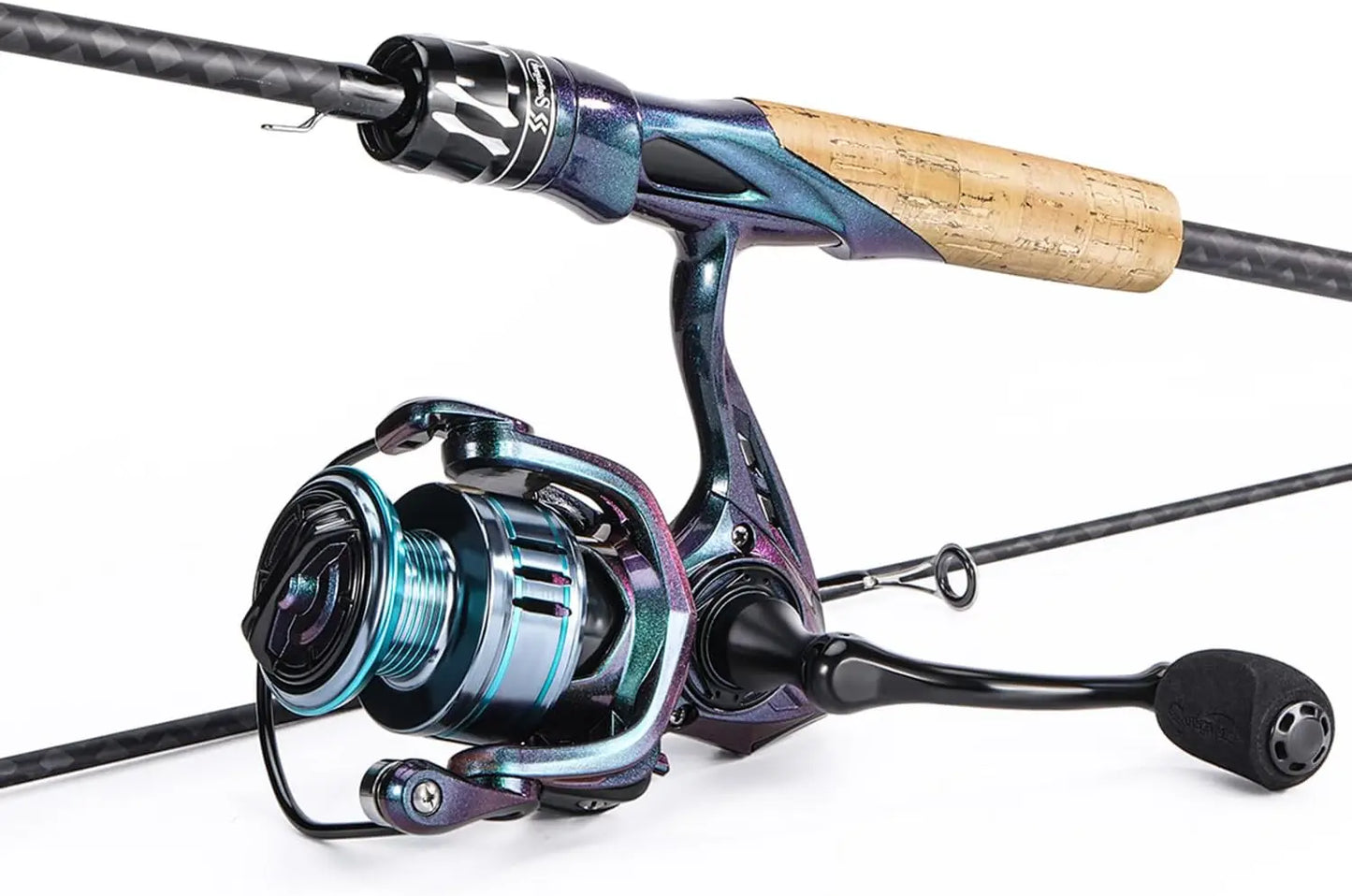 Spinning Rod And Reel Combo Lightweight Carbon Fiber Construction